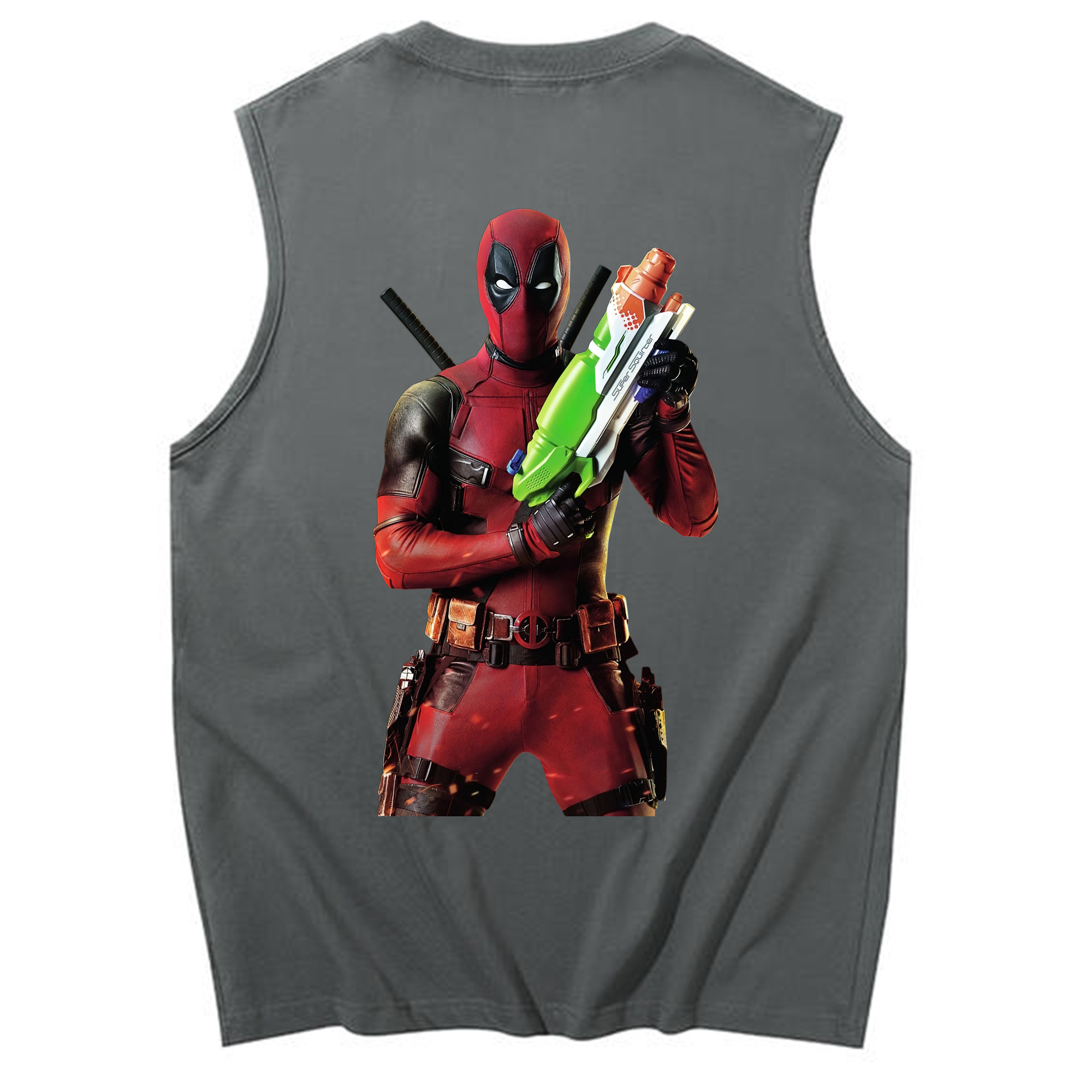 （画像用） Deadpool デッドプール コットン100％タンクトップ（背面プリント）